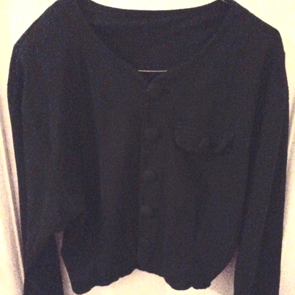 Black button down top - Picture 3 of 8